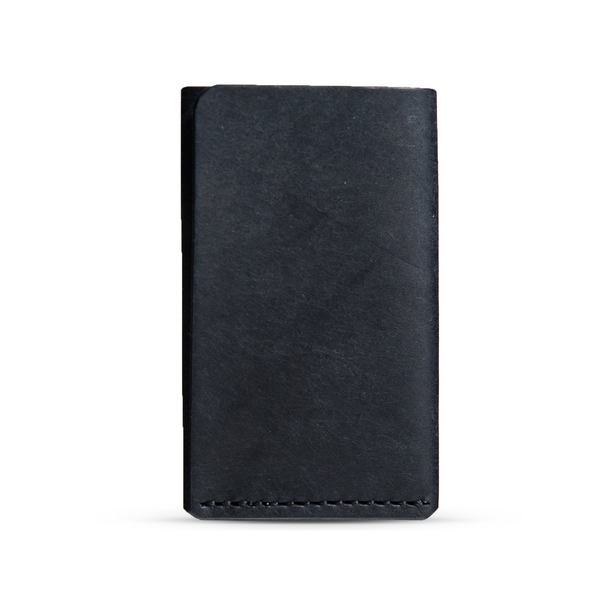 Portofel minimalist Mawani Mini Wrap Shadow din piele naturală Pueblo neagră, vedere din spate