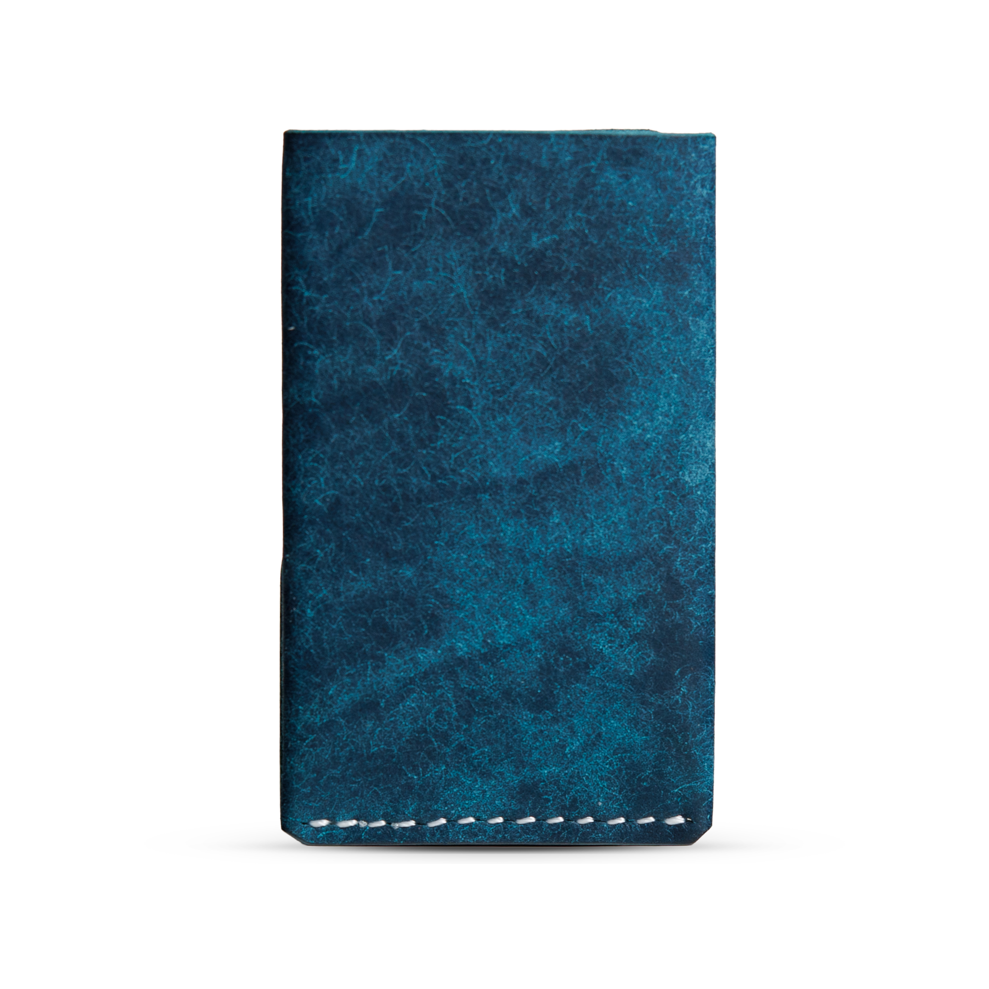 Portofel minimalist Mawani Micro Wrap Ocean din piele naturala Pueblo albastră, vedere din spate