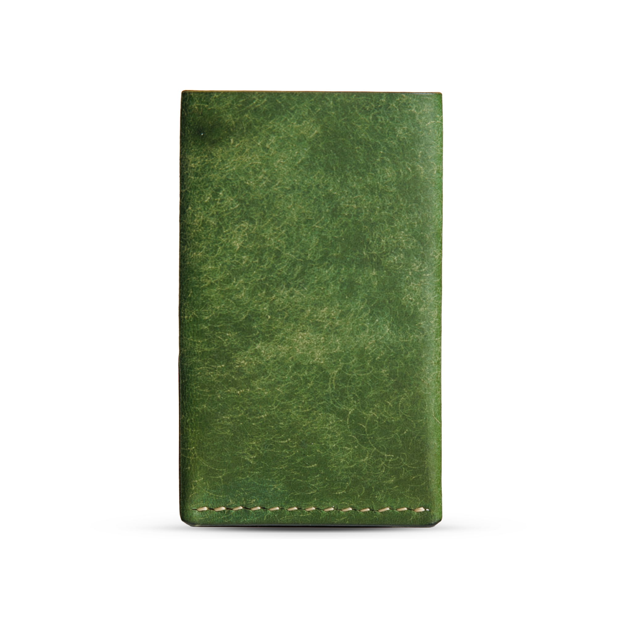 Portofel minimalist Mawani Micro Wrap Forest din piele naturală Pueblo verde, vedere din spate